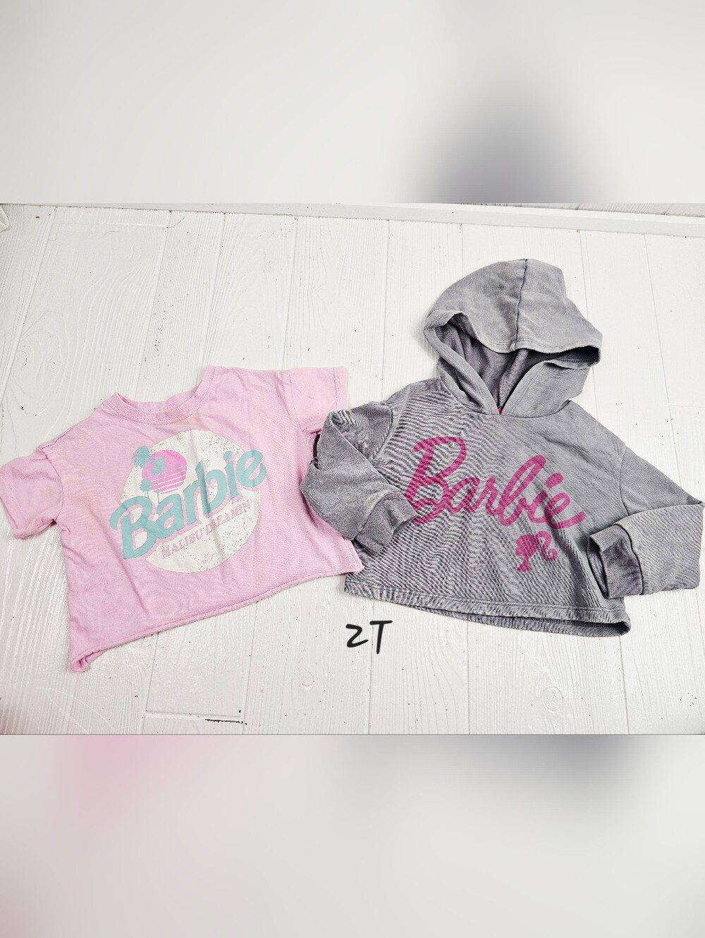 Barbie Cropped Toddler 2T Shirt and Sweatshirt